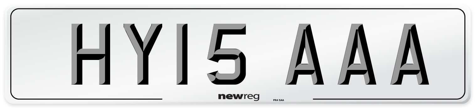 HY15 AAA Number Plate from New Reg